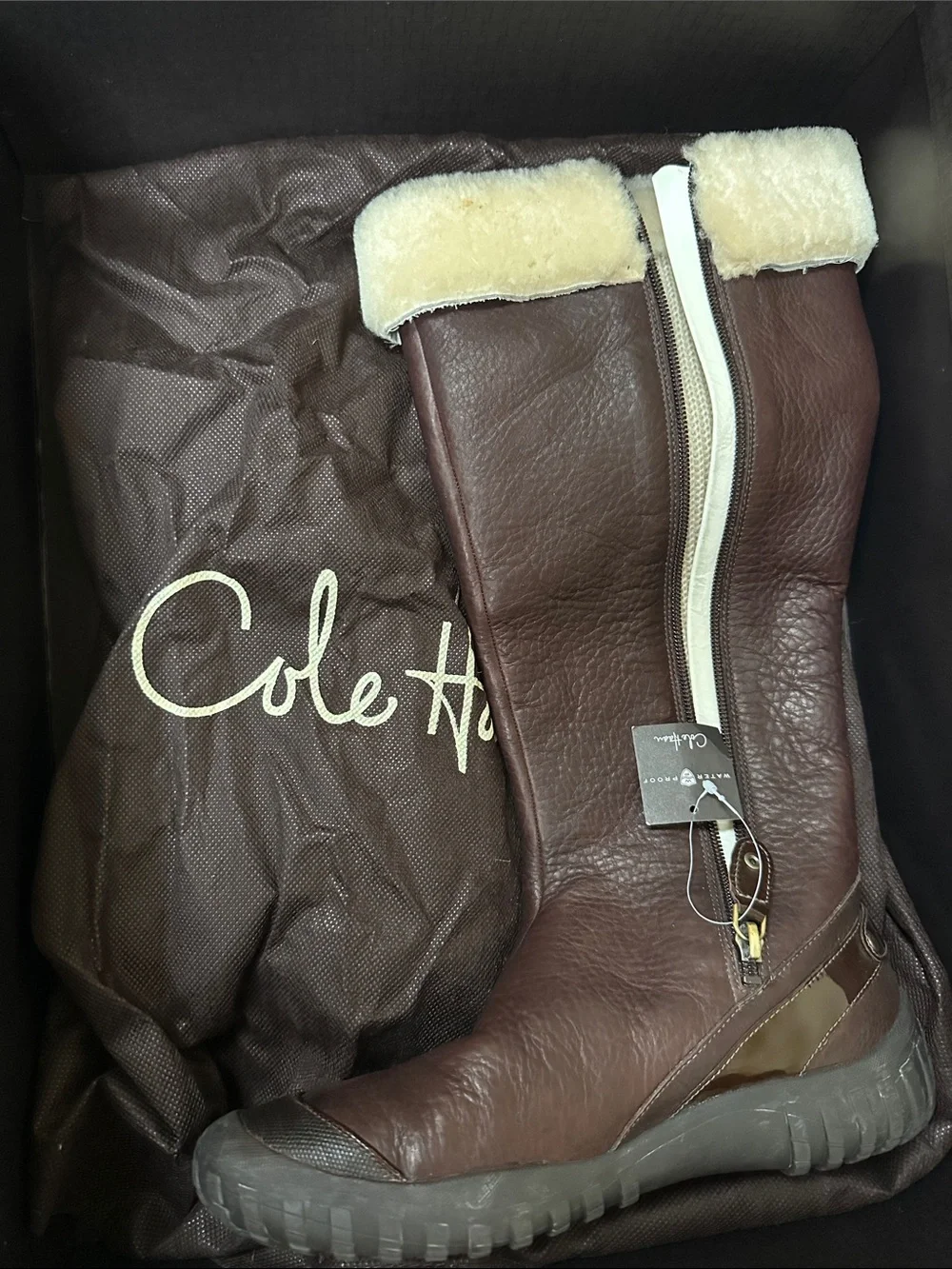 Cole Haan Air Joa Shearling Waterproof Boots 8B NIB